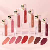 Gloss à lèvres végétalien personnalisé, label privé, sans cruauté, waterproof, fini mat, anti-transfert, rouge à lèvres liquide mat avec porte-clés