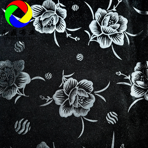 Cao cấp màu rắn KS nhung vải polyester căng dệt kim nhung váy vải 3D dập nổi phong cách Hàn Quốc cho quần áo - Product Image 1