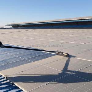 Machine de nettoyage de panneaux solaires photovoltaïques avec tige télescopique de nettoyage à sec/à l'eau (3.5-7.5m) brosse à rouleau en nylon - Product Image 6