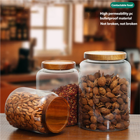 Grand pot de conservation esthétique, durable, haute transparence, incassable, écologique, recyclable, de qualité alimentaire, hermétique pour garder les aliments frais