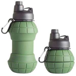 Bouteille d'eau de voyage en silicone 18oz pliable réutilisable sans BPA anti-fuite pour les sports de plein air, la salle de sport, le camping et l'hydratation quotidienne - Product Image 3