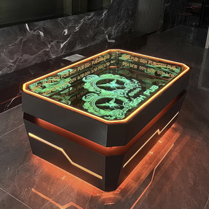 Mesa de Centro con Espejo Infinito y Túnel de Luz LED, Cubo Reflectante Personalizable para Decoración de Sala de Estar Moderna - Product Image 2