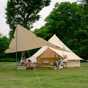 Tente cloche en toile robuste, grande tente yourte pour le camping en plein air, résistante au vent et aux UV, idéale pour les centres de villégiature - Product Image 2