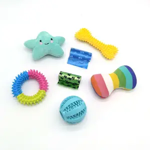 Set di giocattoli per animali domestici corda di cotone peluche denti che digrignano i denti per pulire il giocattolo interattivo per cani