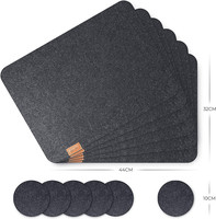 1 pièce tapis de Table de cuisine absorbant, lavable, résistant à la chaleur, napperon en feutre antidérapant, pour la salle à manger