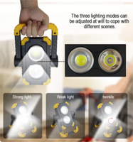 Projecteur LED COB portable, étanche, rechargeable par USB, double LED, lampe torche, éclairage de travail pour mécaniciens et situations d'urgence