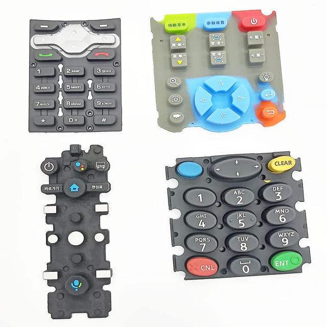 High Quality Food Grade Epoxy-Coated Silicone Rubber Membrane Keypad Button Waterproof Oil-Resistant Long-Life Telecommunication