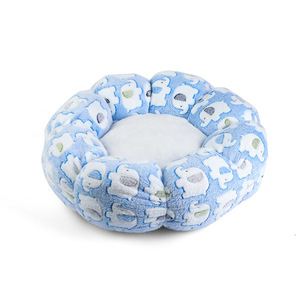Soft Comfortable Breathable Floral Pattern Pet <b>Beds</b> for Cats and Dogs Round Sleeping <b>Nest</b> Design Hand Wash - Product Image 1