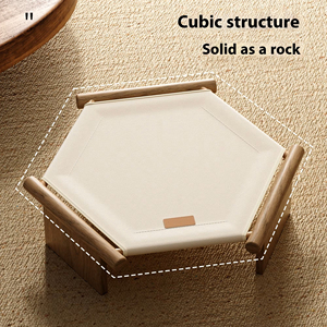 Beliebtes Kreatives Vier-Jahreszeiten-Universal-Hexagon-Haustierbett aus Massivholz mit Oxford-Stoff, Atmungsaktiv und Waschbar, für Kleine Hunde - Product Image 3