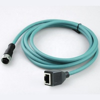 Cable de Extensión Gigabit M12 de 4 Núcleos Tipo D a RJ45 Hembra, Cable Conector de Red Industrial Blindado M12