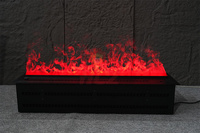 Cheminée électrique décorative à flamme 3D LED multicolore automatique, réglable et personnalisable, avec application TUYA, en métal intégré, 72 pouces, avec chauffage à eau