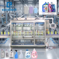 Ligne de production complète de remplissage et d'emballage automatique de 200 ml avec servomoteur pour shampoing, gel douche, miel et confiture
