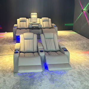 كرسي أريكة كهربائي عصري 3 مقاعد كرسي مسرح منزلي ملون كريمي مقاعد سينما داخلية للأفلام - Product Image 6