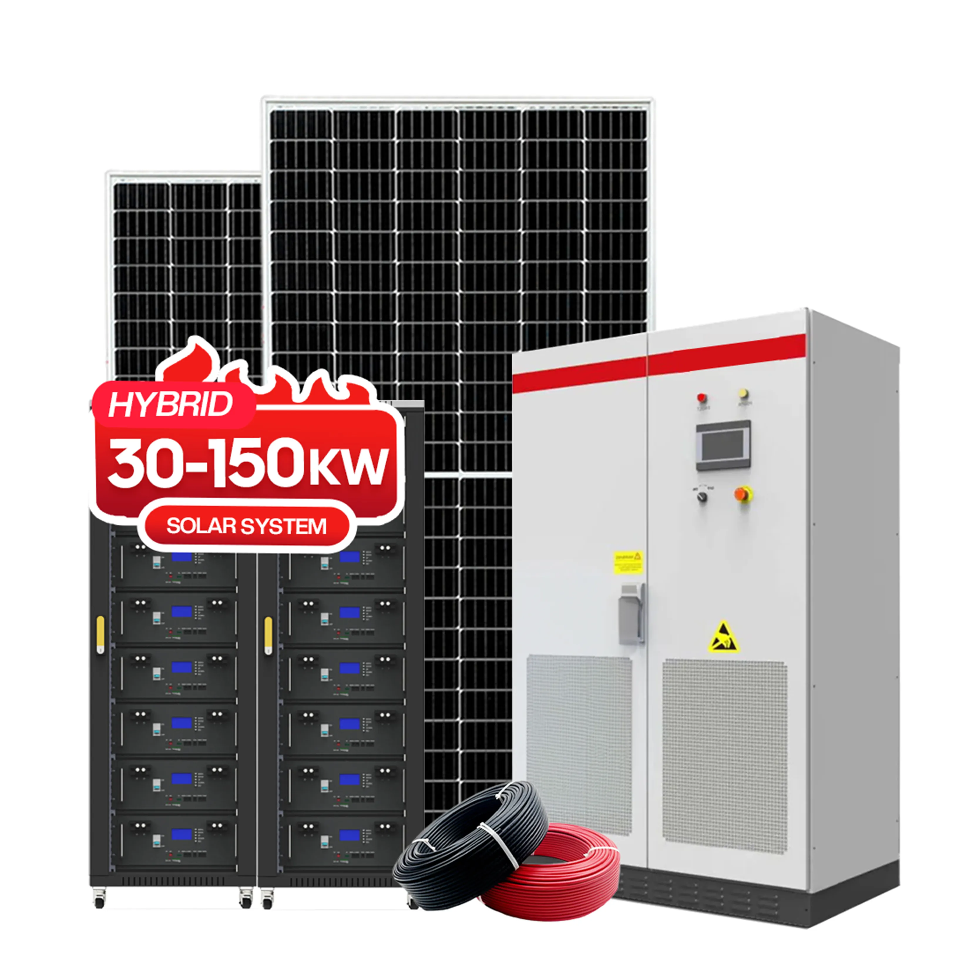 Dawnike 새로운 디자인 50Kw 100Kw 100 kw 120kw 산업용 하이브리드 태양계 태양 에너지 시스템