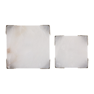 Vassoio Decorativo in Metallo e Pietra per Tavolino da Caffè, Piatto Porta Gioielli Moderno, Porta Oggetti Rustico per Arredamento Casa - Product Image 4