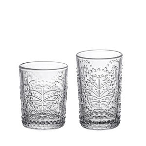 Vaso Highball Transparente Minimalista Decorativo Estilo Antiguo con Relieve para Vino - Product Image 1