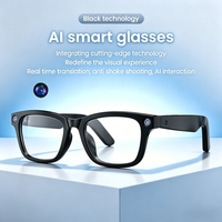 Lunettes Caméra Intelligentes IA avec Traduction en Temps Réel, 8MP 1080P, Commande Vocale, Anti-tremblement, Contrôle via Application WiFi, Recharge Magnétique, Utilisation Quotidienne
