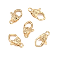 Pandahall SHEGRACE 5 Pcs Pendentifs Breloques en Laiton Sans Nickel avec Fermoir Mousqueton