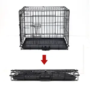 Pet supplier 18/24/30/36/42/48 dog cages metal kennels outdoor dog cages for sale pet animal cage for large dogs