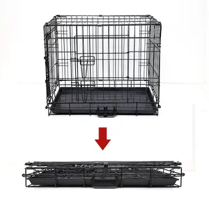 Pet Supplier 18/24/30/36/42/48 Dog Cages Metal Kennels Outdoor Dog Cages For Sale Pet Animal Cage For Large Dogs