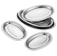 Plateau de service ovale en acier inoxydable pour cuisine, prix abordable, fabriqué en Chine