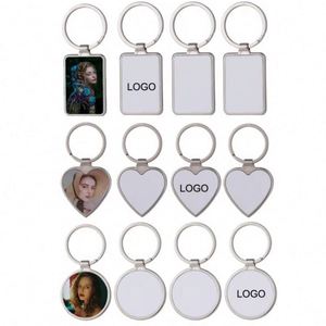 Ww313 Keychain Rectangle Sublimation Transfer Blanks With Metal Round <b>Key</b> <b>Rings</b> for Heat Press Custom Promotional Gifts - Product Image 6