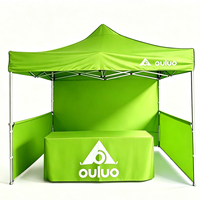 Tente de salon professionnelle 3x3m avec logo personnalisé, cadre en aluminium, tissu Oxford 420D, structure 40mm, imperméable, intérieur/extérieur