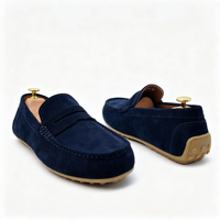 Mocassins Confortables en Cuir Véritable Faits Main pour Hommes – Chaussures Décontractées de Conduite pour Toutes Saisons et Trajets Urbains