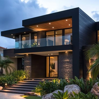 Casa de Acero Ligero, Diseño de Villa Moderna, Construcción Prefabricada de Alta Calidad Personalizada, Precio de Villa de Lujo de 2 Pisos y 4 Dormitorios