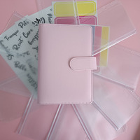 Vente en gros de haute qualité A6 Macaron Budget liant étiquette autocollants organisateur cahier en cuir Budget classeur couverture
