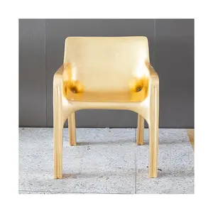 亨德利高端餐厅使用金色餐椅，带靠背金箔纸饰面新罗德科德尔eetkamerstoelen