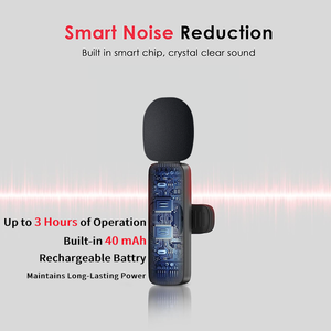 Microphone Émetteur-Récepteur Professionnel K9 Sans Fil Condensateur Revers Main Libre pour Enregistrement en Direct Extérieur <span class=keywords><strong>TikTok</strong></span> Anti-Bruit Intelligent - Product Image 4
