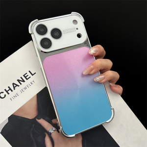 Funda para Teléfono Móvil con Diseño Degradado, Láser y CD, para iPhone 17 16 15 14 Pro Max, Arcoíris Esmerilado, Electrochapado, Antigolpes - Product Image 4