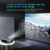 Projecteur Pico Portable X1 8K 1080P WIFI Android 9 LCD LED 400 Lumens pour Entreprise, Éducation et Home Cinéma