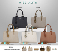 Tas Tangan Wanita Grosir Desainer Kulit PU Fashion Horizontal untuk Penggunaan Sehari-hari dengan Hiasan Pegangan Atas Harga Pabrik