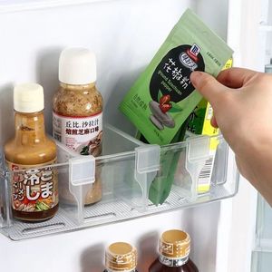 Refrigerator Divider Clips Transparent Adjustable Fridge Organizer For Beverage And <b>Sauce</b> Bottles - Product Image 2