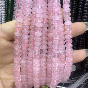 Perline naturali in pietra 4x6mm coloratissime in giada calcedonio rotonde sfuse Rondelle perline per creazione di gioielli e bracciali fai da te accessori - Product Image 5