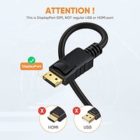 Xput DP Male naar VGA Male Video Converter Kabel 1.8M 6FT voor Monitor Projector Grafische Kaart Laptop Desktop