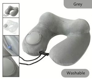 Almohada de Viaje Inflable Ajustable para Dormir en el Avión, Soporte para el Cuello, para Viajes Largos en Avión, Lavable - Product Image 2