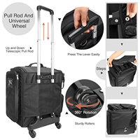 Grande Mallette de Maquillage Relavel pour Coiffeur et Styliste, Sac avec Pochette Détachable pour Outils de Coiffure, Chariot de Rangement Professionnel