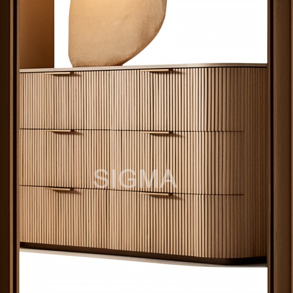 6-drawer High Quality Indoor furniture living room furniture Luxury oak Bedside Table solid wood cabinets