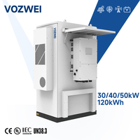 Système de stockage d'énergie à batterie VOZWEI V-BAT-120WP-2H 8000+ cycles, rendement de 90 %, sortie 30/40/50 kW, armoire PV-plus-ESS 120 kWh pour la maison