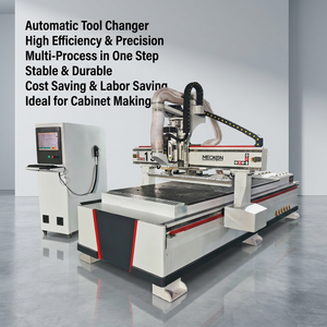 Routeur CNC 3 axes MEOKON MK1325 avec servomoteur, déplacement 1300x2500mm, 380V, composants PLC essentiels pour la gravure du bois, du MDF et de l'acrylique - Product Image 3