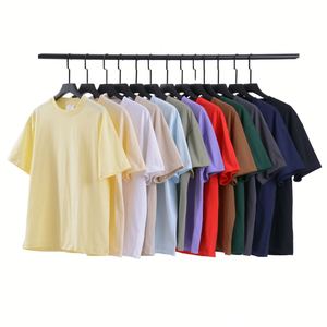 Camisetas Blancas de Algodón 100% Unisex, Tejidas, con Estampado Personalizado OEM, Manga Corta, Corte Holgado, Logotipo Impreso, Diseño Sólido, 260 Gramos - Product Image 1