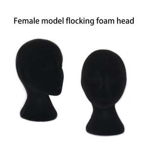 Support de perruque pratique en mousse noire pour femme, 1 pièce, présentoir pour Mannequin et lunettes, modèle de coiffure - Product Image 4