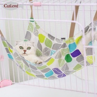 Summer Nature Pet Hamac suspendu en lin Cage pour chat Lit fenêtre avec motif imprimé pour chats