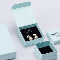 Boîtes à bijoux en carton kraft personnalisées, faites à la main, petites boîtes d'emballage écologiques avec doublure en éponge, vente en gros