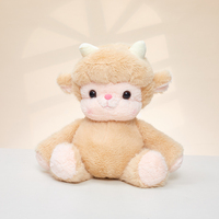 Jouets en peluche doux et mignons sur le thème de la forêt (éléphant, panda, cochon, vache, renard) pour le confort et l'accompagnement des bébés, cadeau de fêtes
