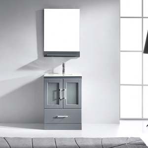 Contemporary GODI Modern Elegant <b>Wall</b> Mount Bathroom Cabinet Vanity with Sink for Bathroom Designed by Switzerland Designer - Product Image 2