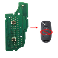 Carte de circuit imprimé de clé à distance rabattable 2/3 boutons 433 MHz PCF7961M puce 4A pour Renault Dacia Logan 2 Logan II 2018-2020